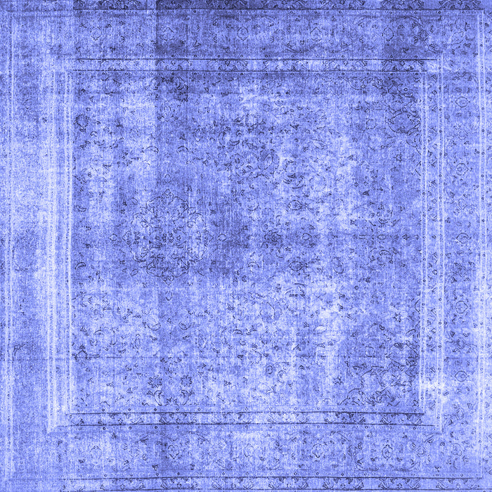 Square Persian Blue Traditional Rug, tr4463blu
