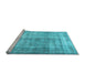 Sideview of Machine Washable Persian Light Blue Traditional Rug, wshtr4463lblu