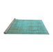 Sideview of Machine Washable Persian Light Blue Traditional Rug, wshtr4464lblu