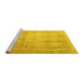 Sideview of Machine Washable Persian Yellow Traditional Rug, wshtr4464yw