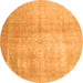 Square Persian Orange Traditional Rug, tr4464org