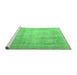 Sideview of Machine Washable Persian Emerald Green Traditional Area Rugs, wshtr4464emgrn