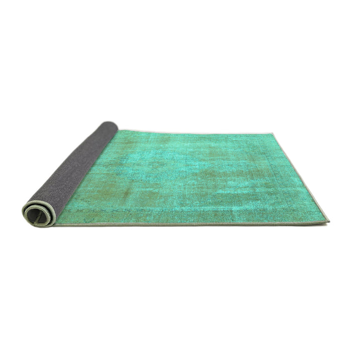 Sideview of Persian Turquoise Traditional Rug, tr4464turq