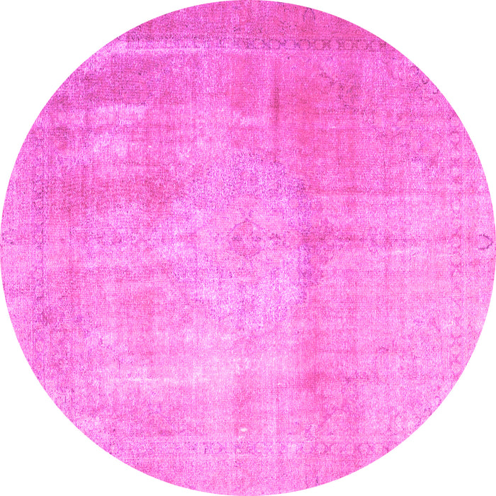 Round Persian Pink Traditional Rug, tr4464pnk