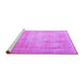 Sideview of Machine Washable Persian Purple Traditional Area Rugs, wshtr4464pur