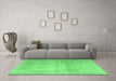 Machine Washable Persian Emerald Green Traditional Area Rugs in a Living Room,, wshtr4464emgrn