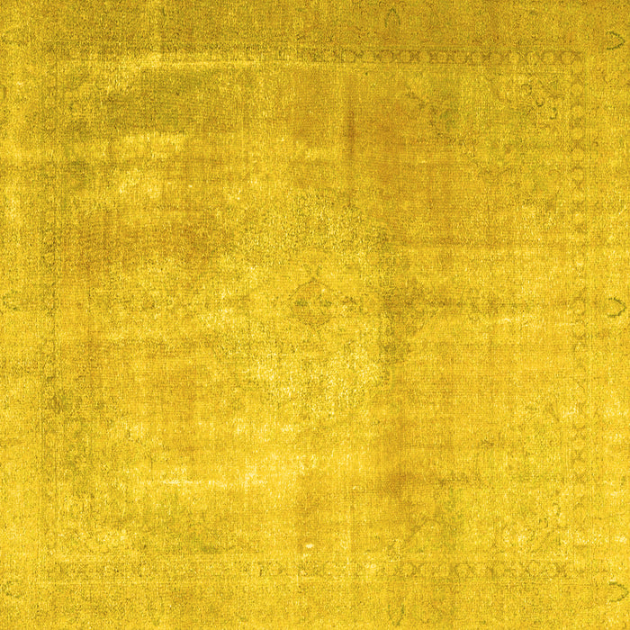Square Persian Yellow Traditional Rug, tr4464yw