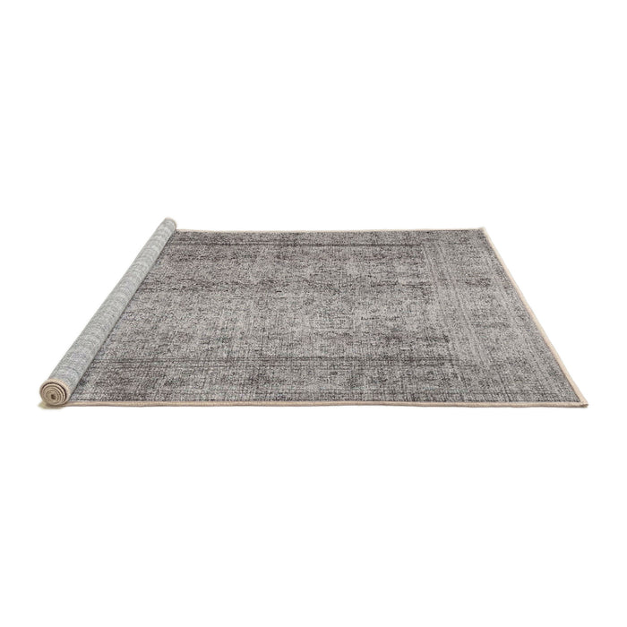 Sideview of Machine Washable Traditional Granite Gray Rug, wshtr4465
