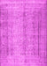 Machine Washable Persian Pink Traditional Rug, wshtr4465pnk