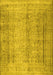 Machine Washable Persian Yellow Traditional Rug, wshtr4465yw