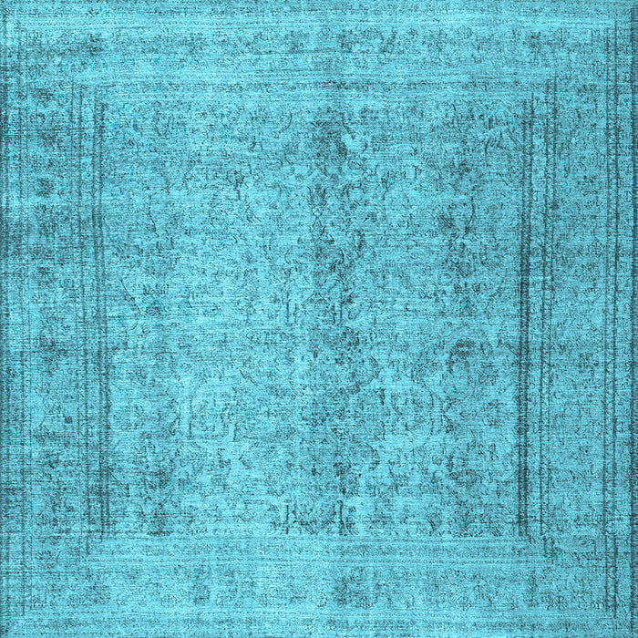 Square Machine Washable Persian Light Blue Traditional Rug, wshtr4465lblu
