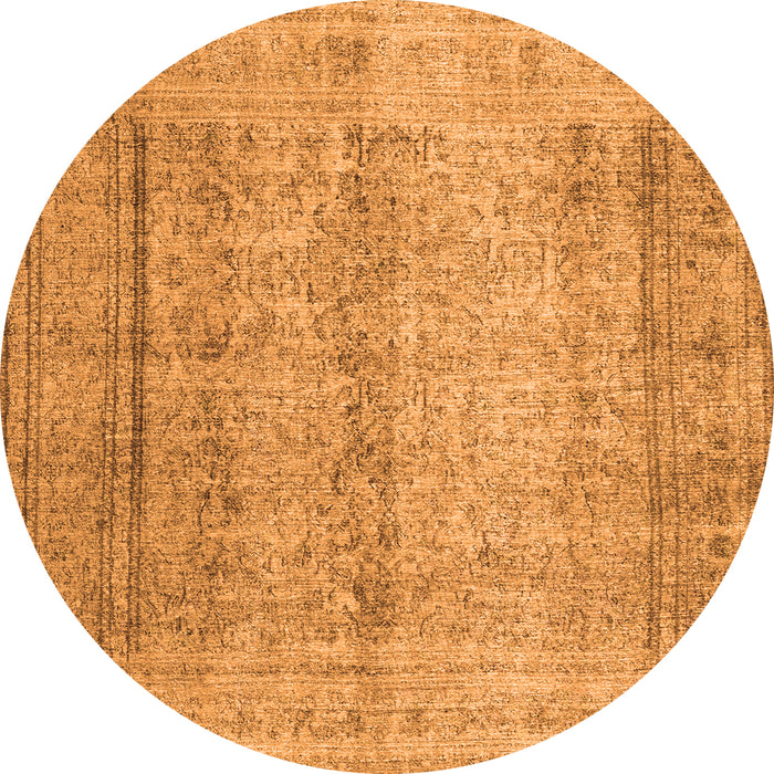 Machine Washable Persian Orange Traditional Area Rugs, wshtr4465org