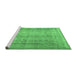 Sideview of Machine Washable Persian Emerald Green Traditional Area Rugs, wshtr4465emgrn