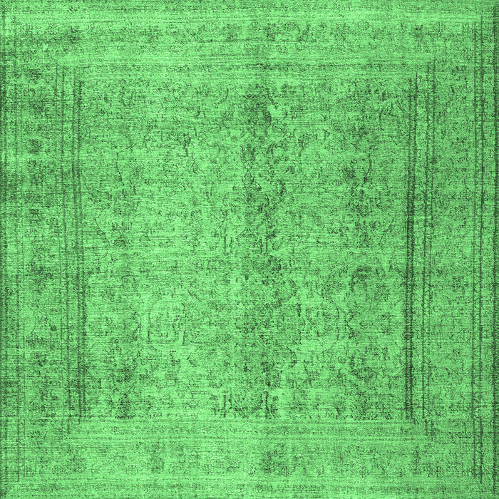 Square Persian Emerald Green Traditional Rug, tr4465emgrn