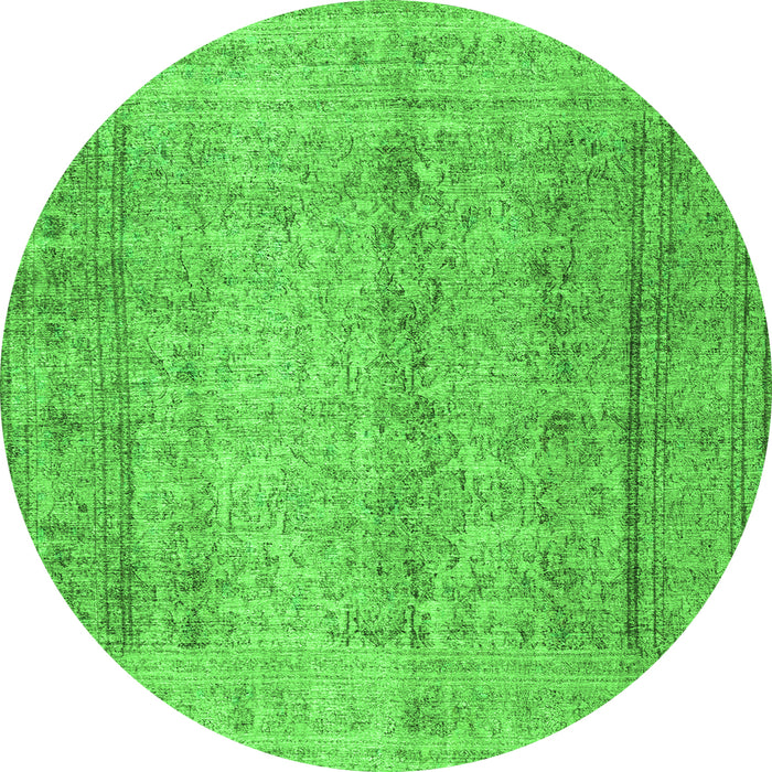 Square Persian Green Traditional Rug, tr4465grn
