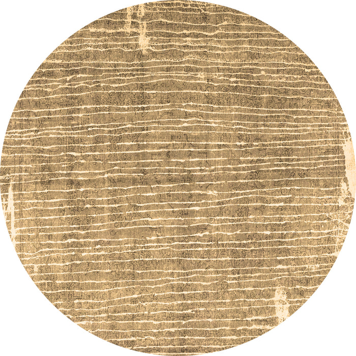 Round Persian Brown Traditional Rug, tr4466brn