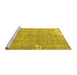 Sideview of Machine Washable Persian Yellow Traditional Rug, wshtr4466yw