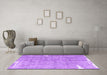 Machine Washable Persian Purple Traditional Area Rugs in a Living Room, wshtr4466pur