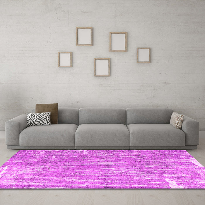 Machine Washable Persian Pink Traditional Rug in a Living Room, wshtr4466pnk