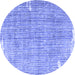 Round Persian Blue Traditional Rug, tr4466blu