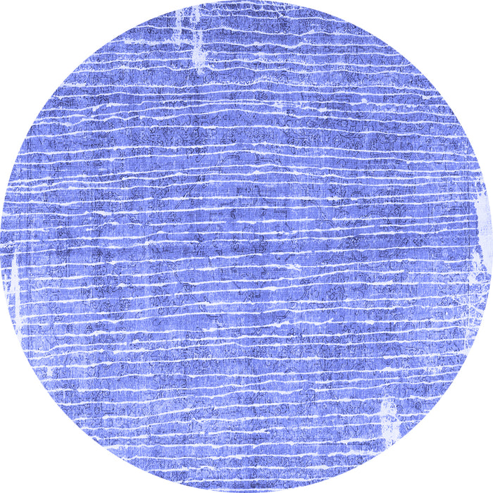 Round Machine Washable Persian Blue Traditional Rug, wshtr4466blu