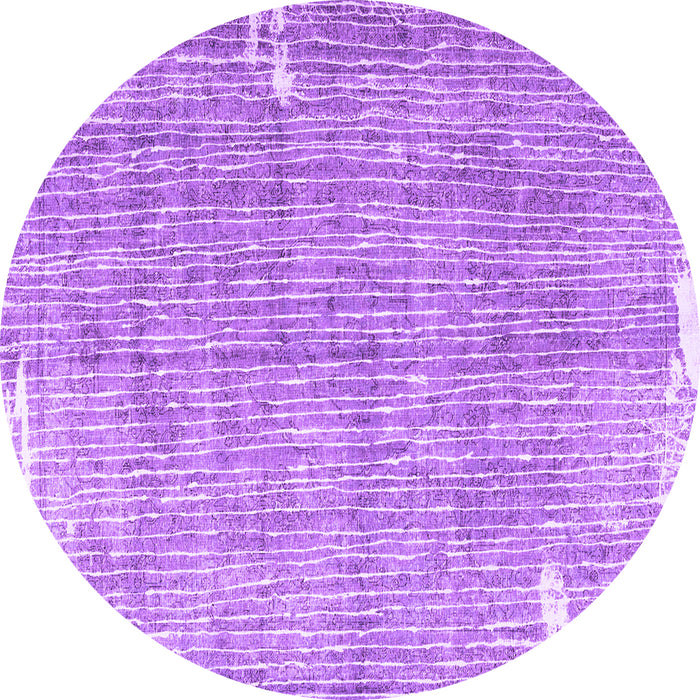 Round Persian Purple Traditional Rug, tr4466pur