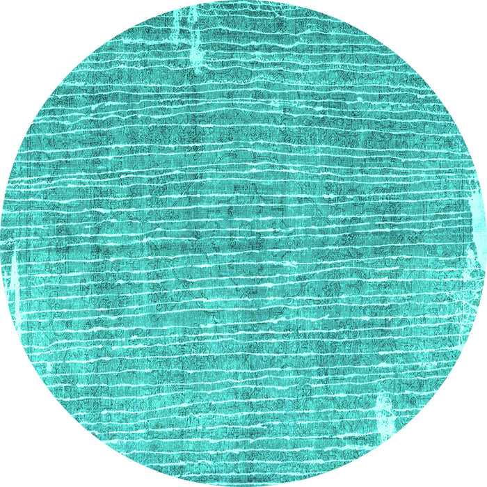 Round Persian Turquoise Traditional Rug, tr4466turq