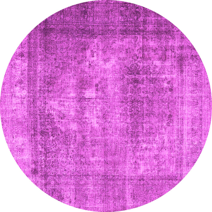Round Persian Pink Traditional Rug, tr4467pnk