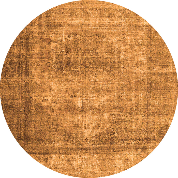 Square Persian Orange Traditional Rug, tr4467org
