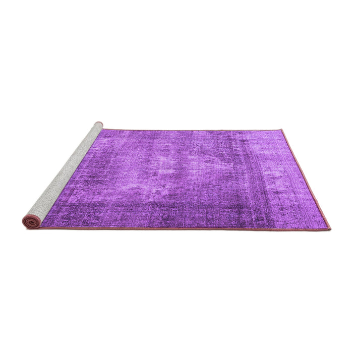 Sideview of Machine Washable Persian Purple Traditional Area Rugs, wshtr4467pur