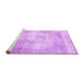 Sideview of Machine Washable Persian Purple Traditional Area Rugs, wshtr4468pur