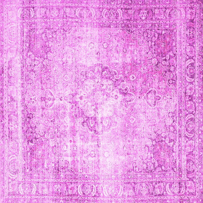 Square Machine Washable Persian Pink Traditional Rug, wshtr4468pnk