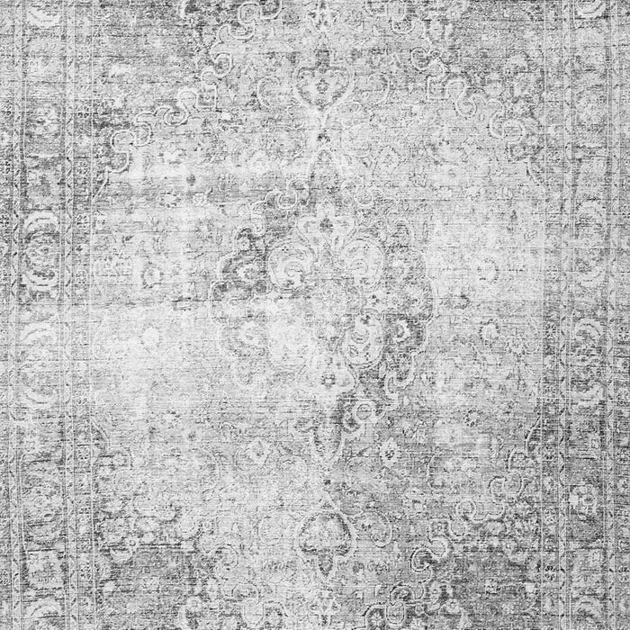 Serging Thickness of Machine Washable Persian Gray Traditional Rug, wshtr4468gry