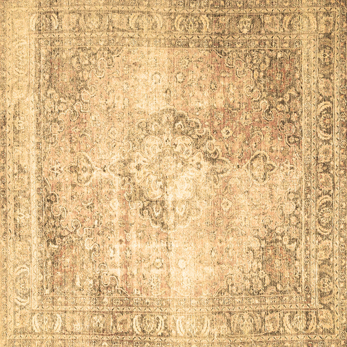 Square Machine Washable Persian Brown Traditional Rug, wshtr4468brn