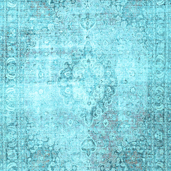 Machine Washable Persian Light Blue Traditional Rug, wshtr4468lblu