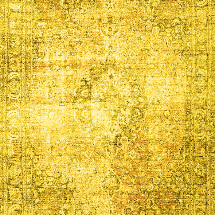 Machine Washable Persian Yellow Traditional Rug, wshtr4468yw