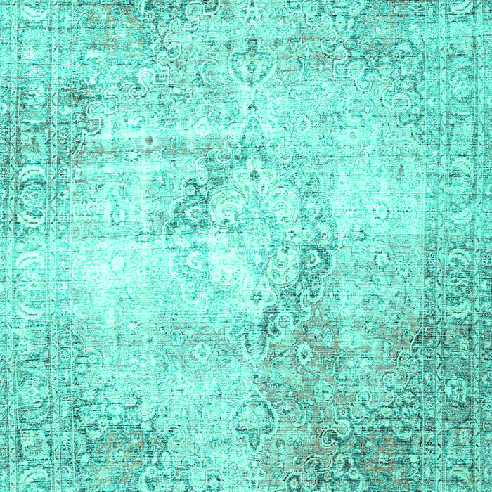 Machine Washable Persian Turquoise Traditional Area Rugs, wshtr4468turq