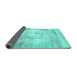 Sideview of Persian Turquoise Traditional Rug, tr4468turq