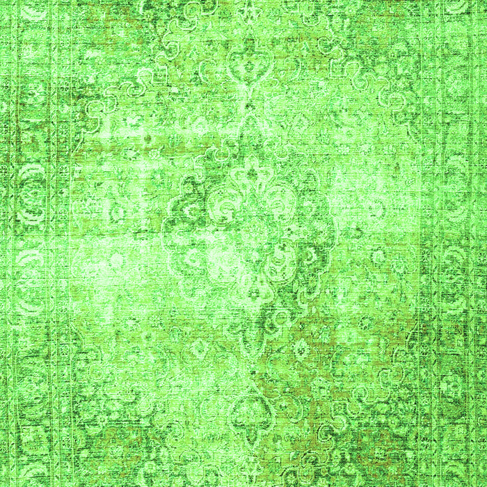 Serging Thickness of Machine Washable Persian Green Traditional Area Rugs, wshtr4468grn