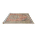 Sideview of Machine Washable Traditional Orange Salmon Pink Rug, wshtr4469