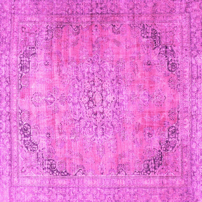 Square Machine Washable Persian Pink Traditional Rug, wshtr4469pnk