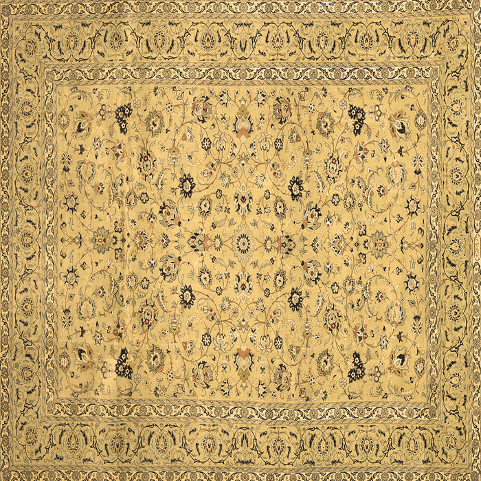 Square Persian Brown Traditional Rug, tr446brn