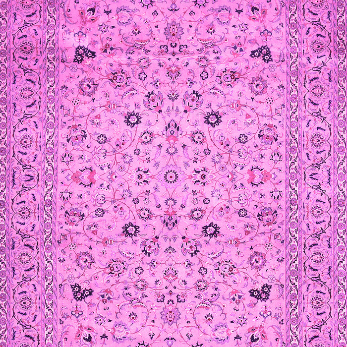 Machine Washable Persian Pink Traditional Rug, wshtr446pnk