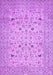 Machine Washable Persian Purple Traditional Area Rugs, wshtr446pur