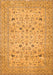 Serging Thickness of Machine Washable Persian Orange Traditional Area Rugs, wshtr446org