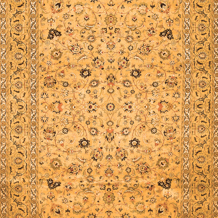 Serging Thickness of Machine Washable Persian Orange Traditional Area Rugs, wshtr446org