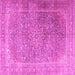 Square Persian Pink Traditional Rug, tr4470pnk