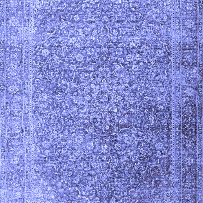 Machine Washable Persian Blue Traditional Rug, wshtr4470blu