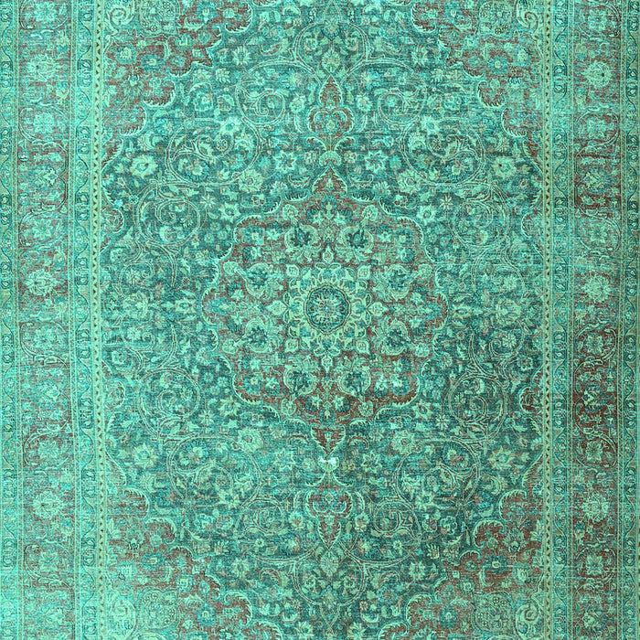Machine Washable Persian Turquoise Traditional Area Rugs, wshtr4470turq