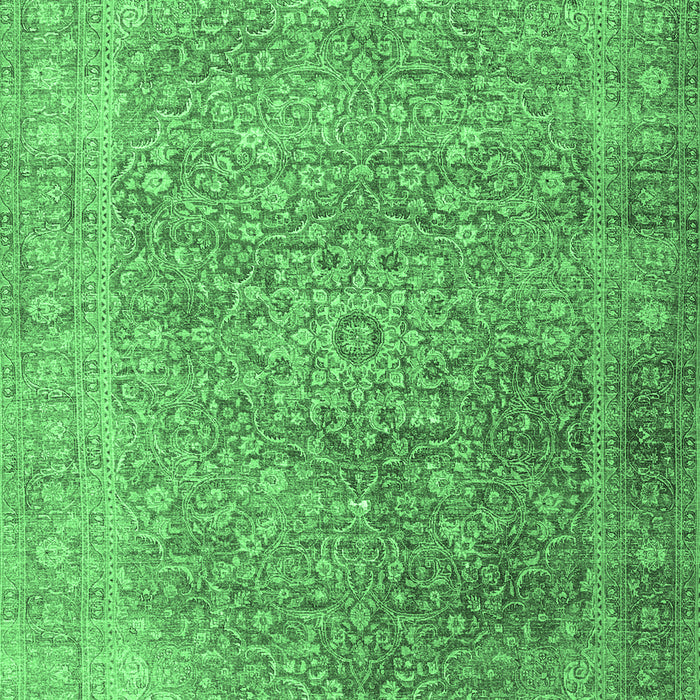 Machine Washable Persian Emerald Green Traditional Area Rugs, wshtr4470emgrn